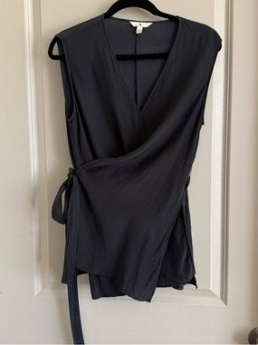 BR Charcoal wrap blouse